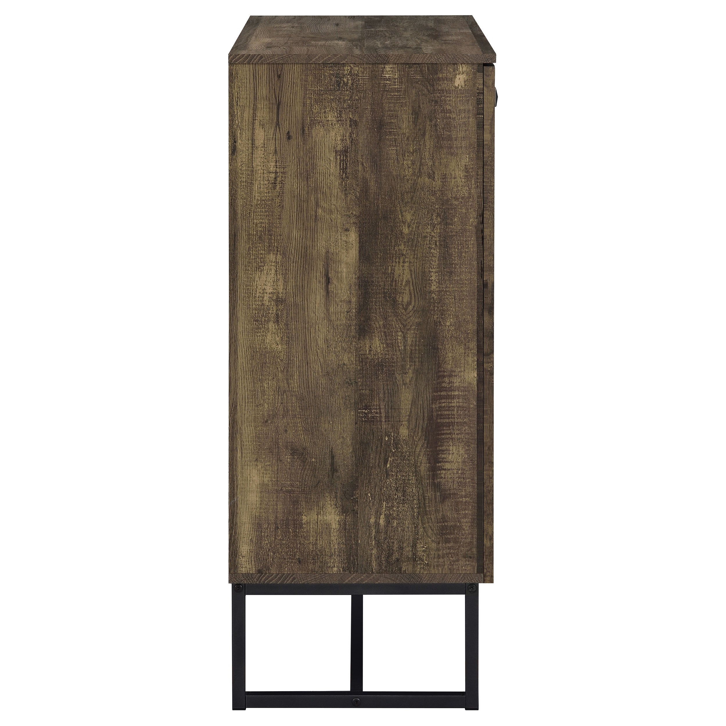 Carolyn 2-door Engineered Wood Accent Cabinet Rustic Oak — view 8
