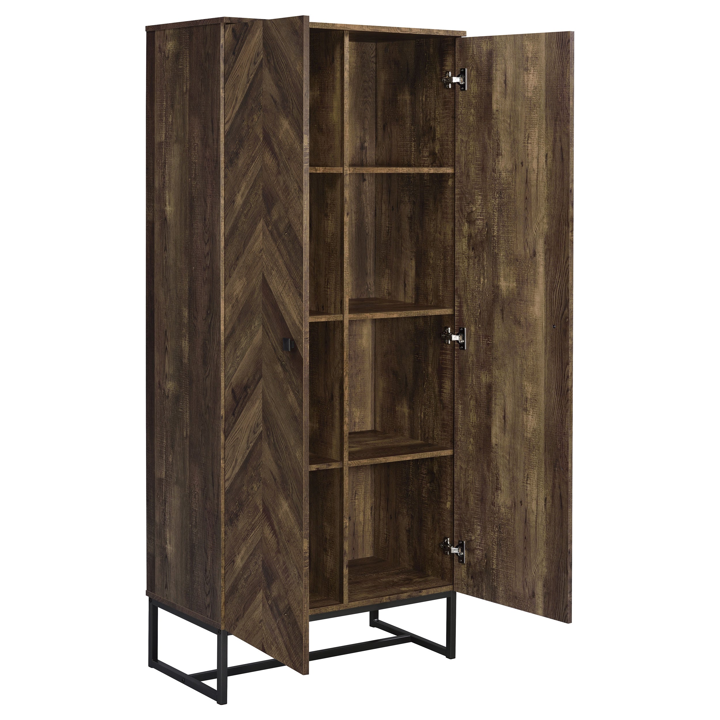 Carolyn 2-door Engineered Wood Accent Cabinet Rustic Oak — view 3