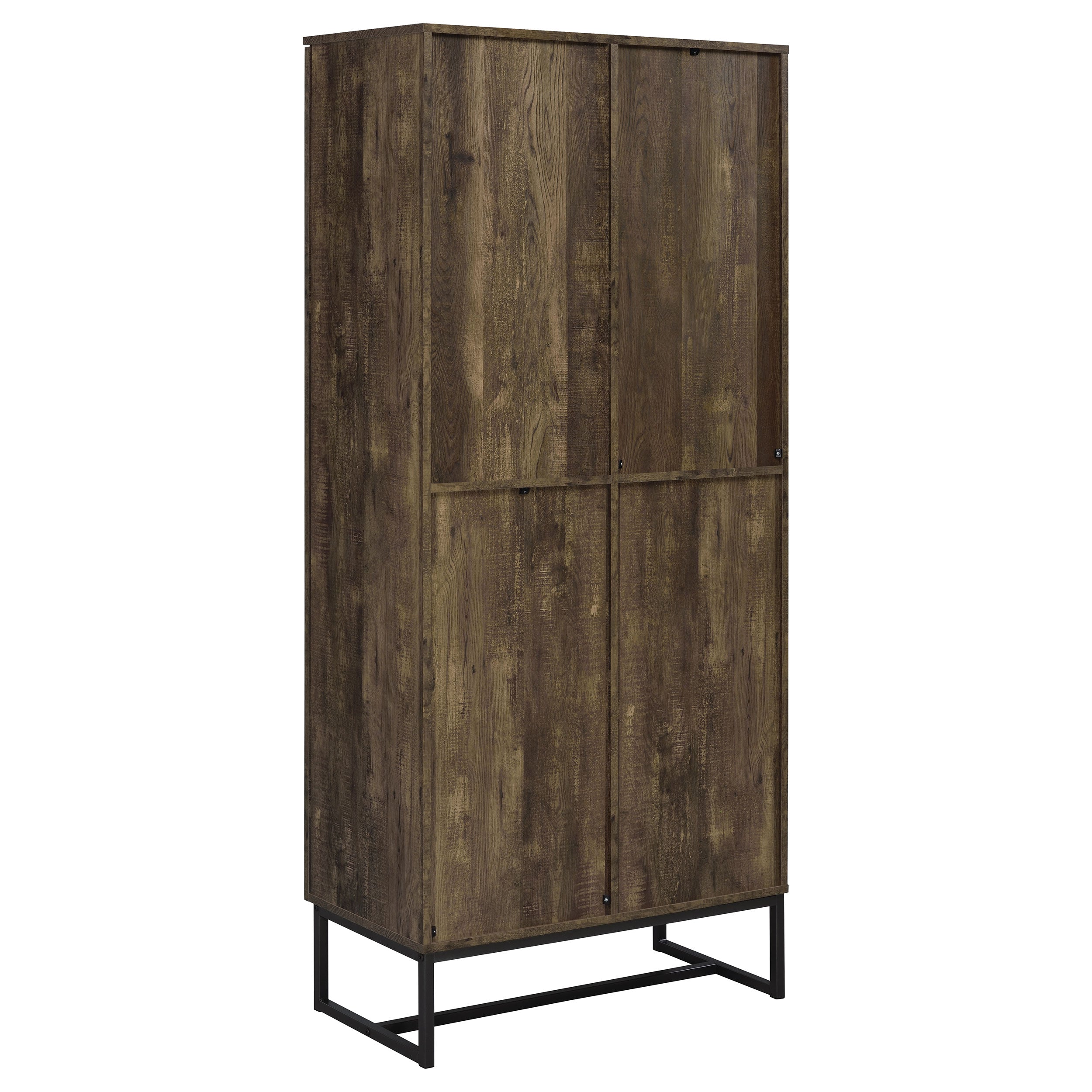 Carolyn 2-door Engineered Wood Accent Cabinet Rustic Oak — view 7