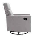 Modern Upholstered Rocker Nursery Chair Plush Seating Glider Swivel Recliner Chair