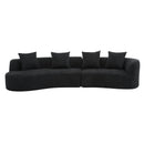 Elegant Curved Sectional Sofa With Full Foam Comfort