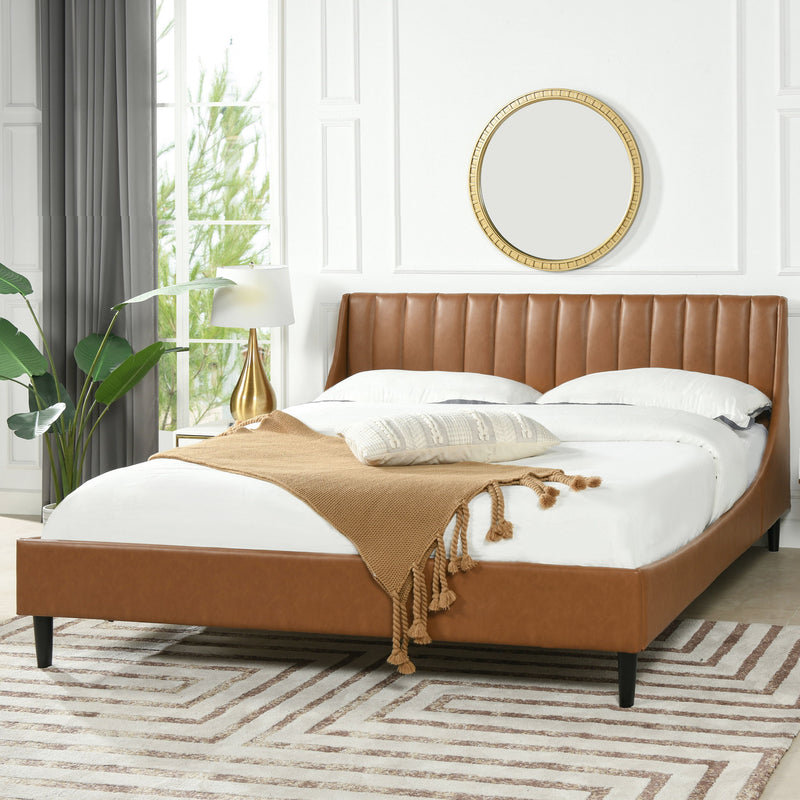 Aspen - Vertical Tufted Modern Headboard Platform Bed Set