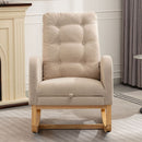 Accent Rocking Chair With Footrest, High Back