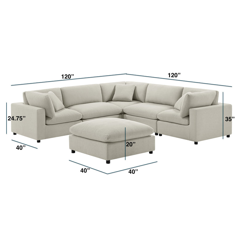 Cassandra - Modular 6 Piece Sectional - Beige