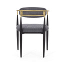Modern Upholstered Dining Chair With Iron Frame