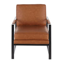 Franklin - Contemporary Arm Chair - Black / Camel