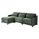 Stylish Sofa With Ottoman And Lumbar Pillows, Ergonomic Design