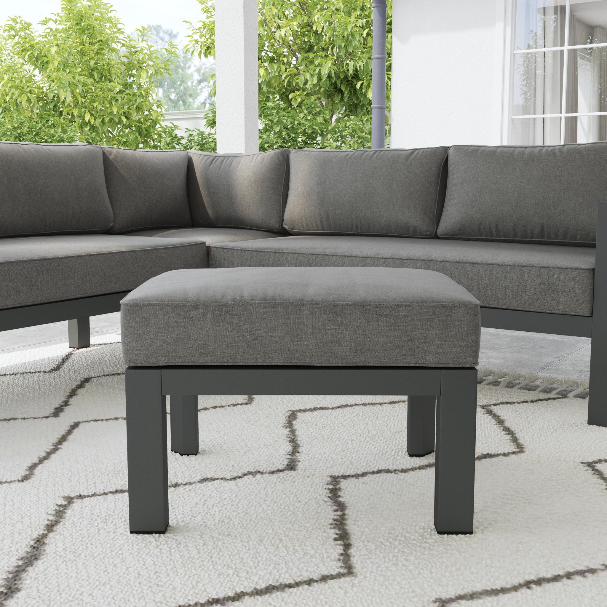 Grayton - Ottoman - Dark Gray