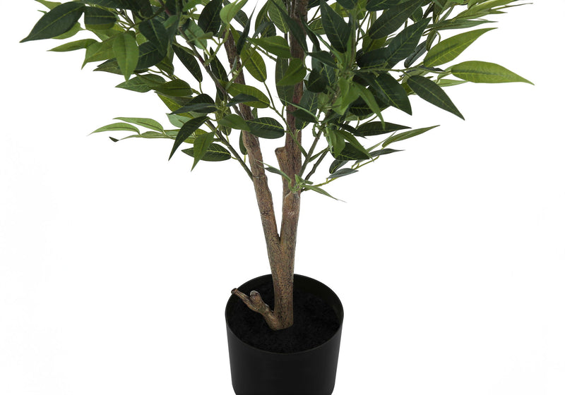 Artificial Plant, 47" Tall, Acacia Tree, Indoor, Faux, Fake, Floor, Greenery, Potted, Silk, Decorative - Green / Black