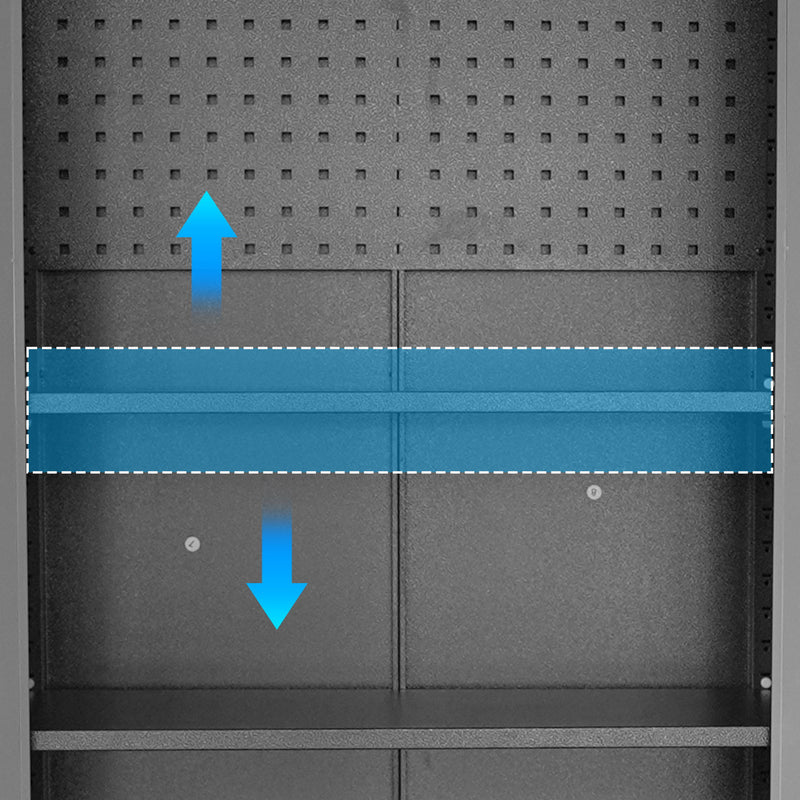 Metal Garage Storage Cabinet With Wheels Heavy Duty Tool Storage Cabinet - Brushed Nickel