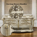 Danae - Server - Champagne & Gold Finish - Atlantic Fine Furniture Inc