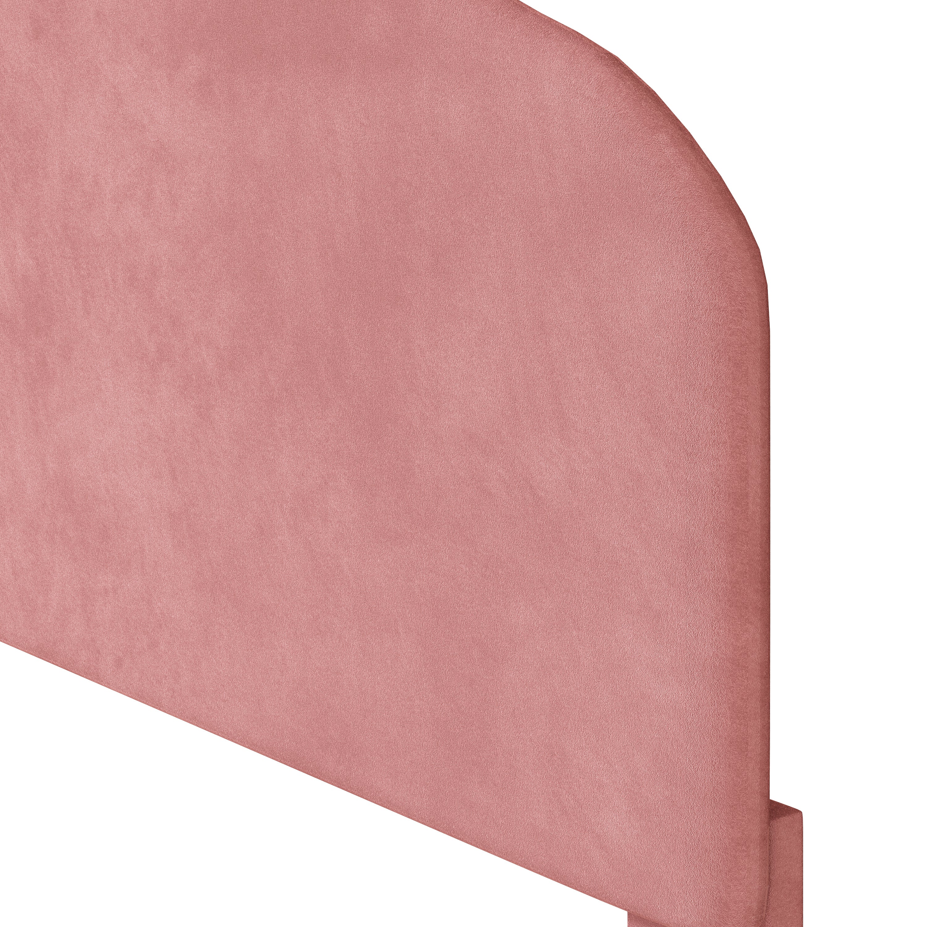 Full Size Upholstered Platform Bed with Cloud Shaped bed board, Dark Pink - Atlantic Fine Furniture Melbourne FL