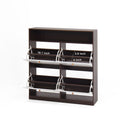 Modern Freestanding Shoe Storage Cabinet With 4 Flip Drawers