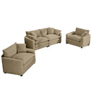 Elegant Corduroy Oversized Sectional Sofa Set With Deep Seats And Flexible Layout