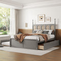 Platform Bed With With 2 Big Drawers With Trundle