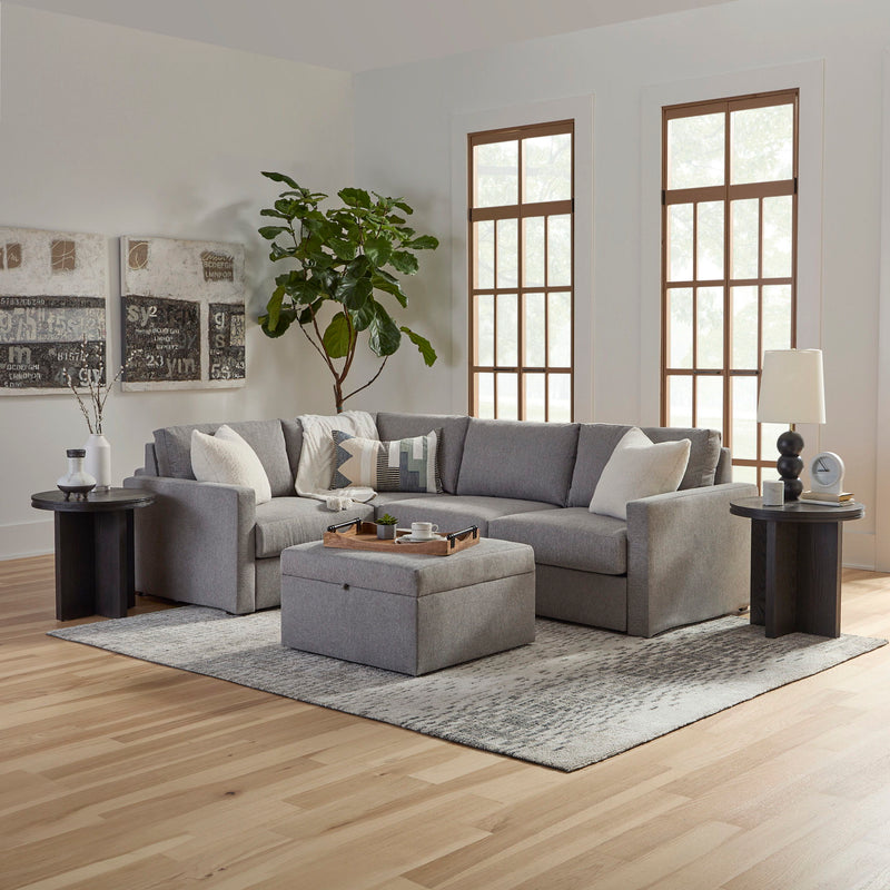 Flex - Sectional with Standard Arm and Storage Ottoman