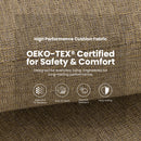 5 Pieces Outdoor Patio Bar Set, Rounded Square Table & 4 Aluminum Bar Stools