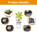 Tall Planters Set With Water Level Monitor And Auto Watering