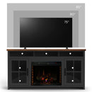 Essex - Fireplace TV Stand Console For TVs Up To 85" - Black, Whiskey