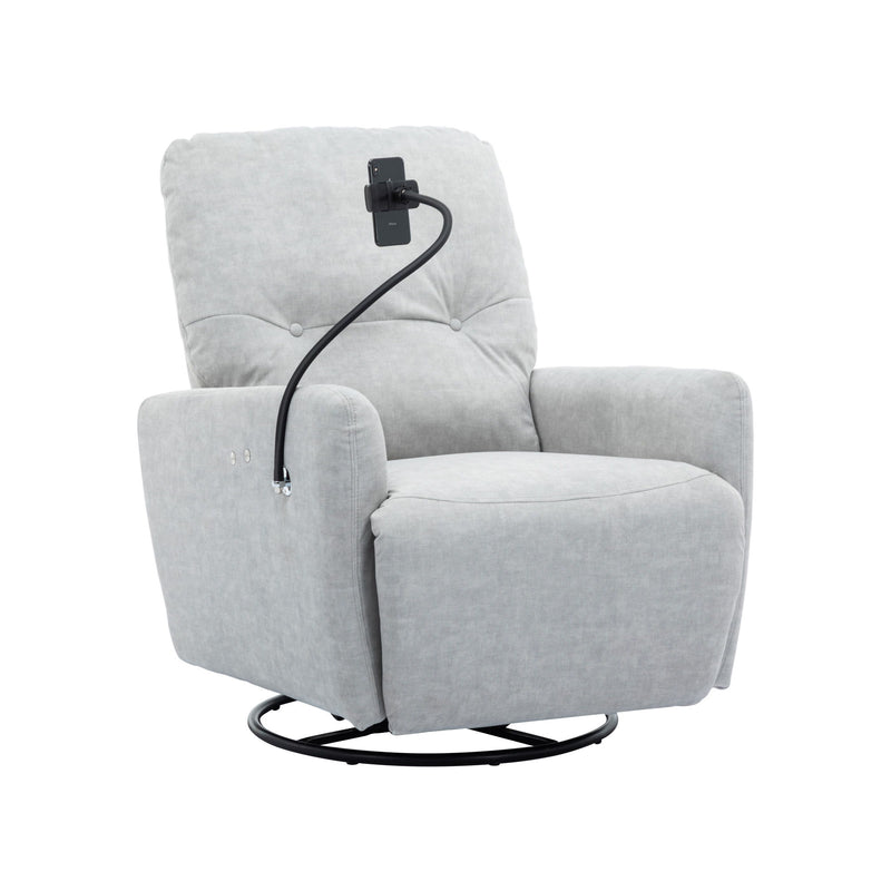 270° Swivel Electric Recliner Home Theater Seating Single Reclining Sofa Rocking Motion Recliner With A Phone Holder For Living Room