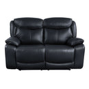 Ralorel - Motion Loveseat - Black Top Grain Leather