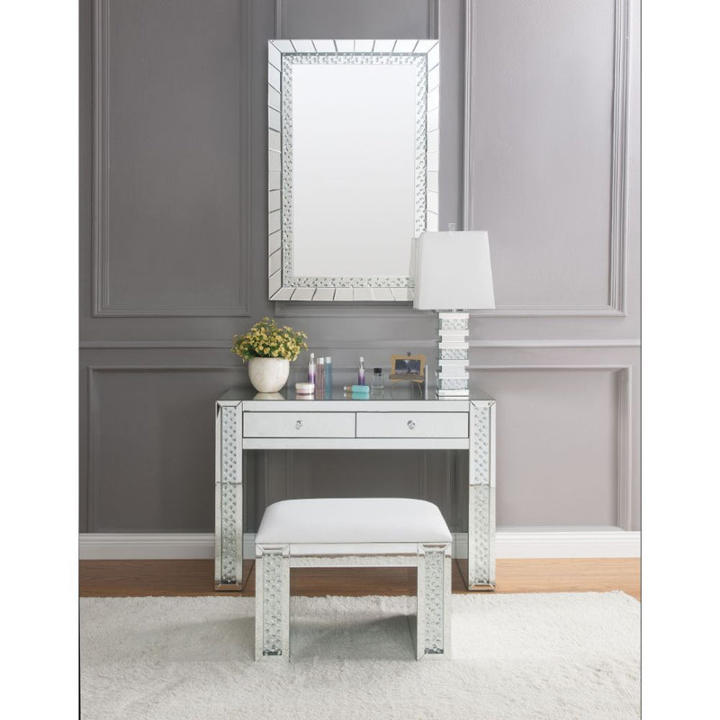 Nysa - Vanity Desk - Mirrored & Faux Crystals