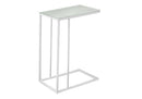 Accent Table, C - Shaped, Tempered Glass, Stylish Design Contemporary & Modern