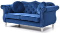 Stylish Flared Arm Loveseat