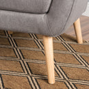 Club Chair With Rubberwood Legs