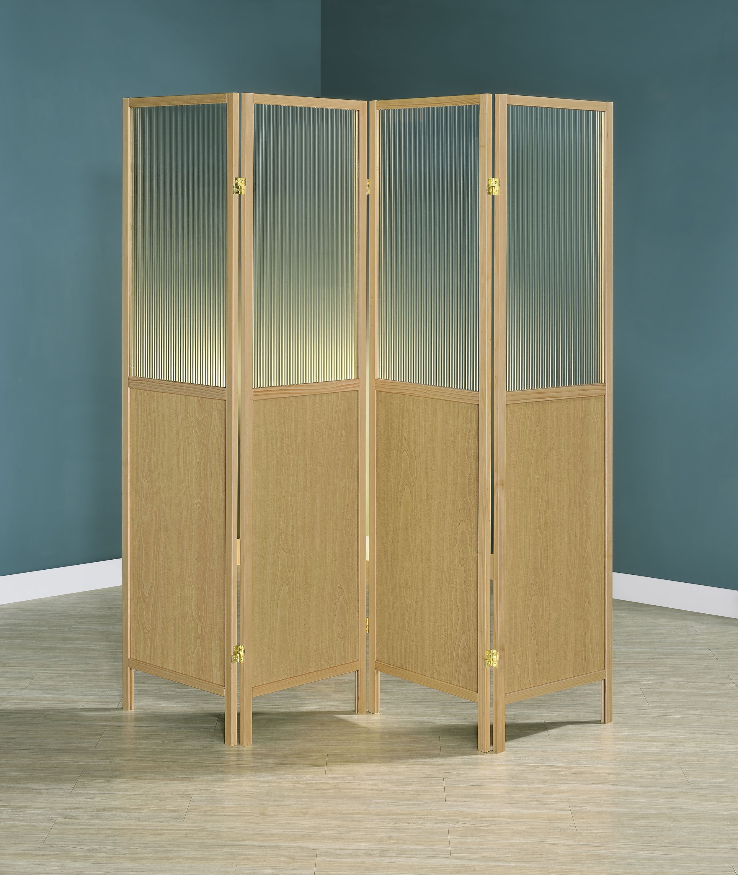 Mattison 4-Panel Room Divider Folding Shoji Screen Natural — view 2