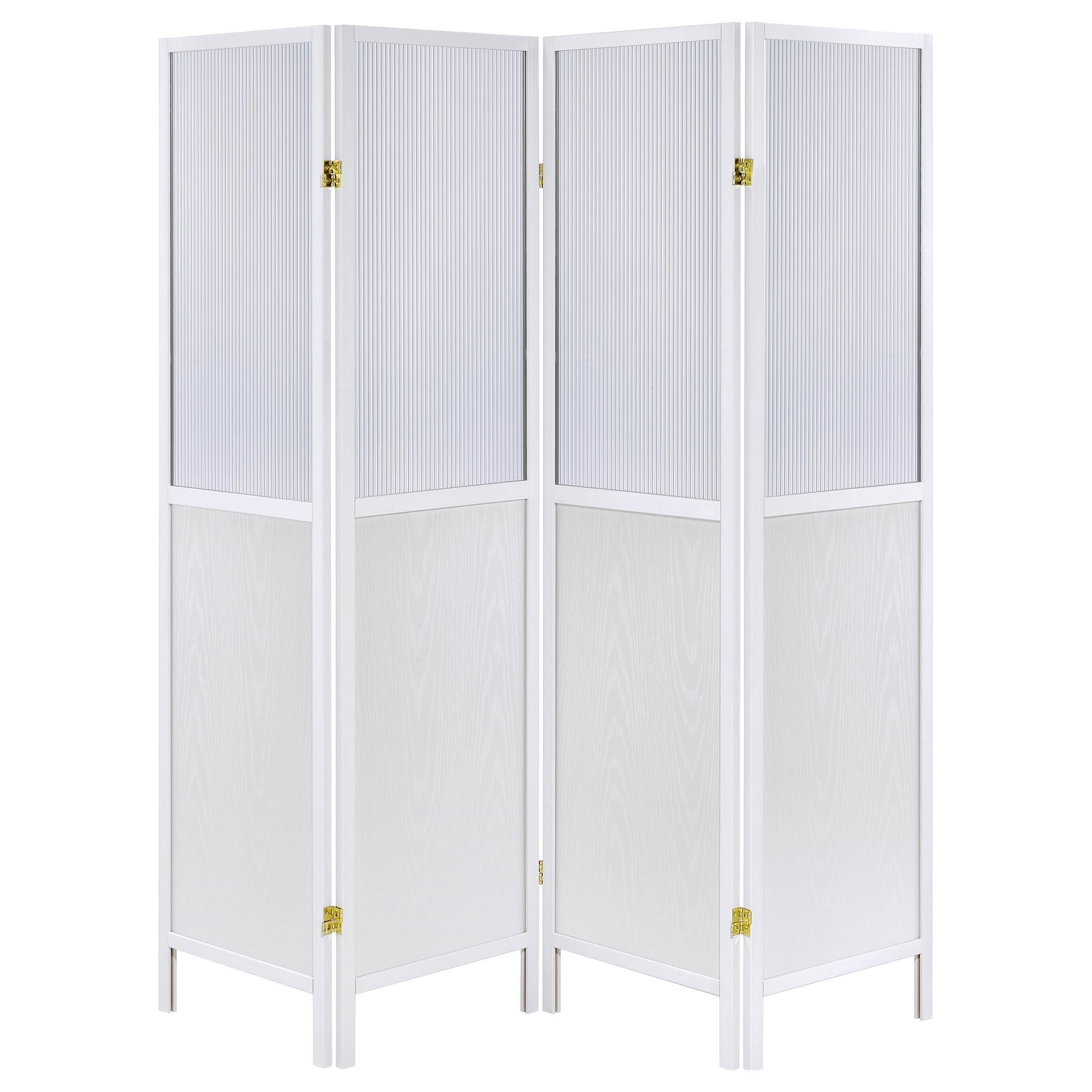 Mattison 4-Panel Room Divider Folding Shoji Screen White — view 3