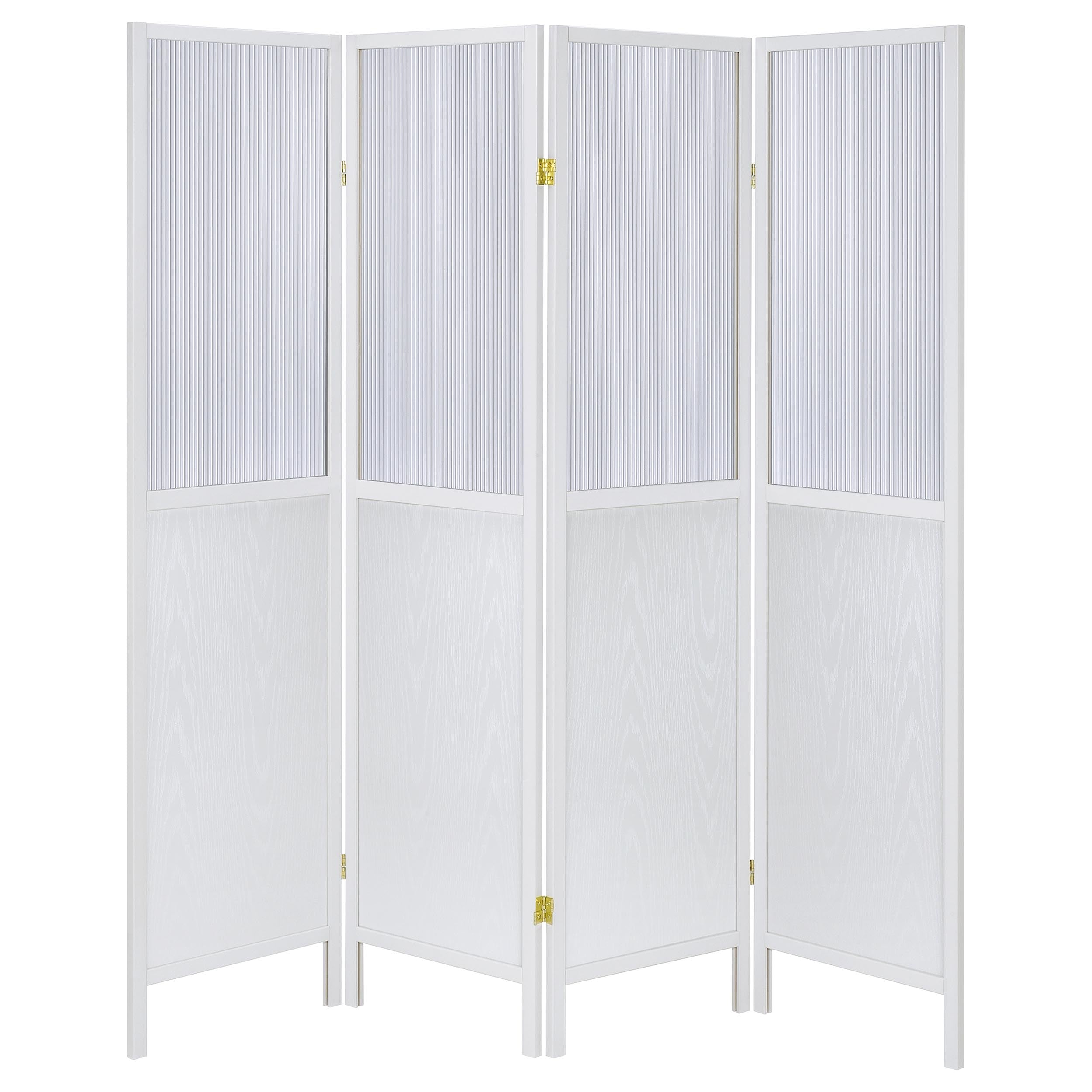 Mattison 4-Panel Room Divider Folding Shoji Screen White — view 4
