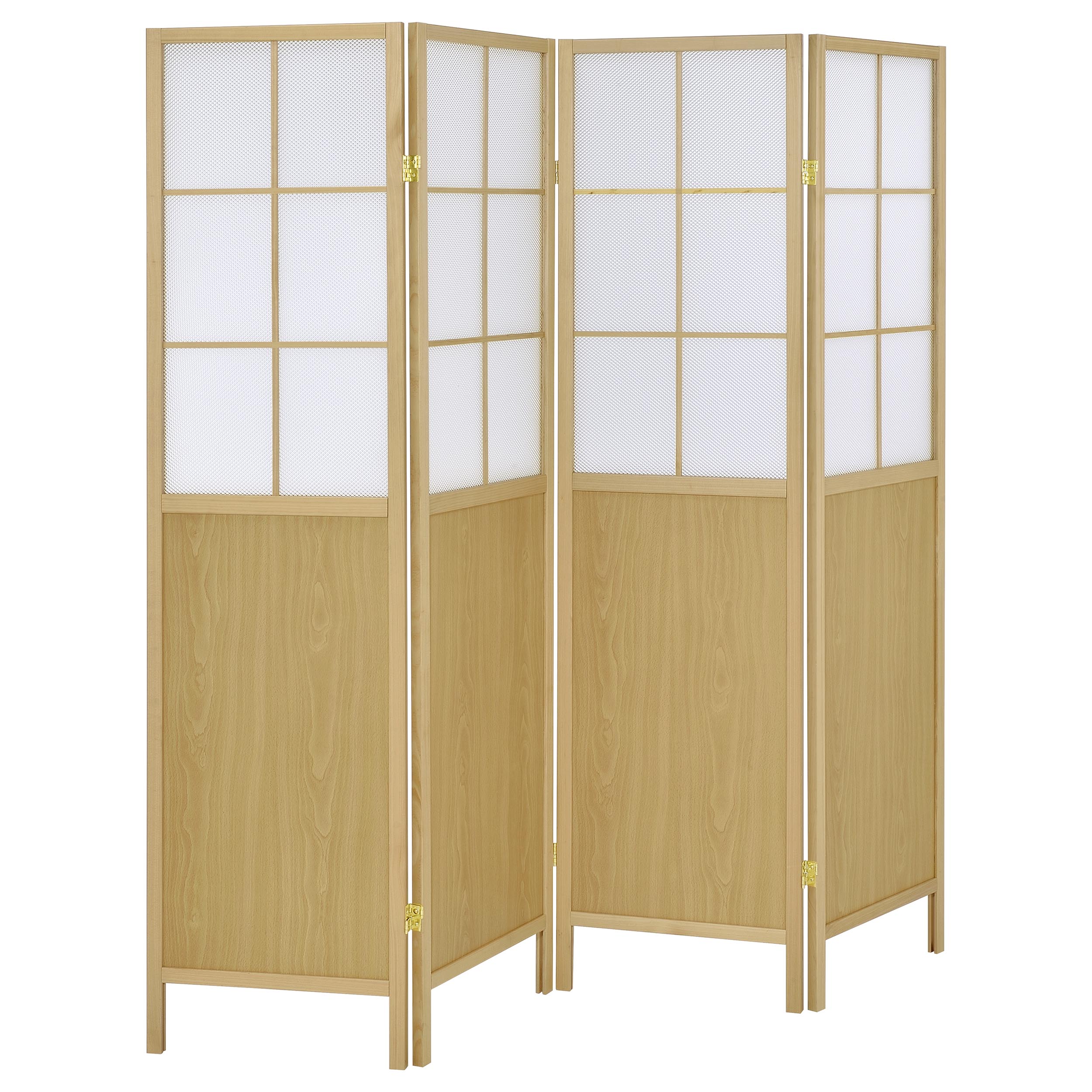 Edwards 4-Panel Room Divider Folding Shoji Screen Natural — view 1