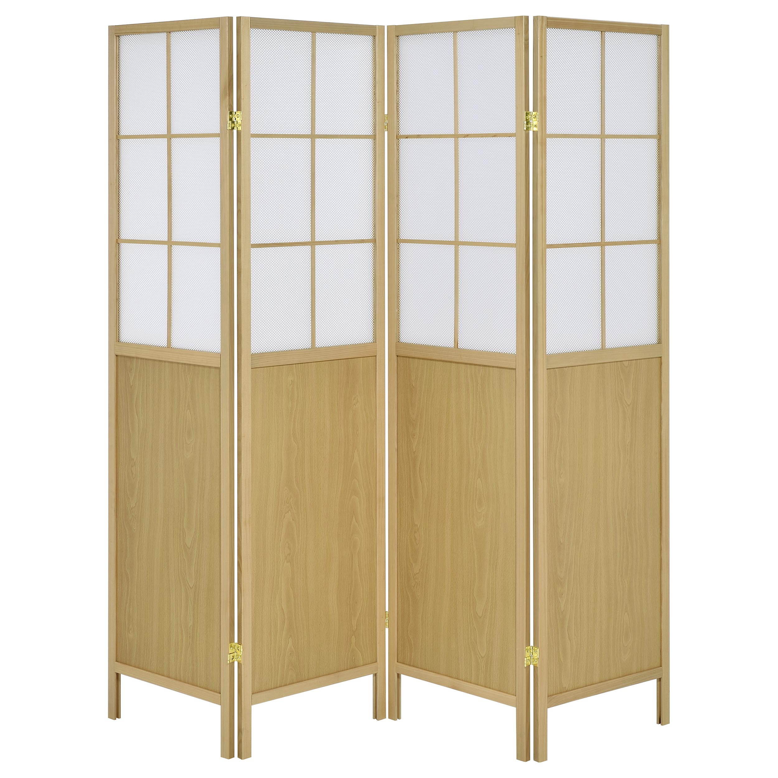 Edwards 4-Panel Room Divider Folding Shoji Screen Natural — view 3