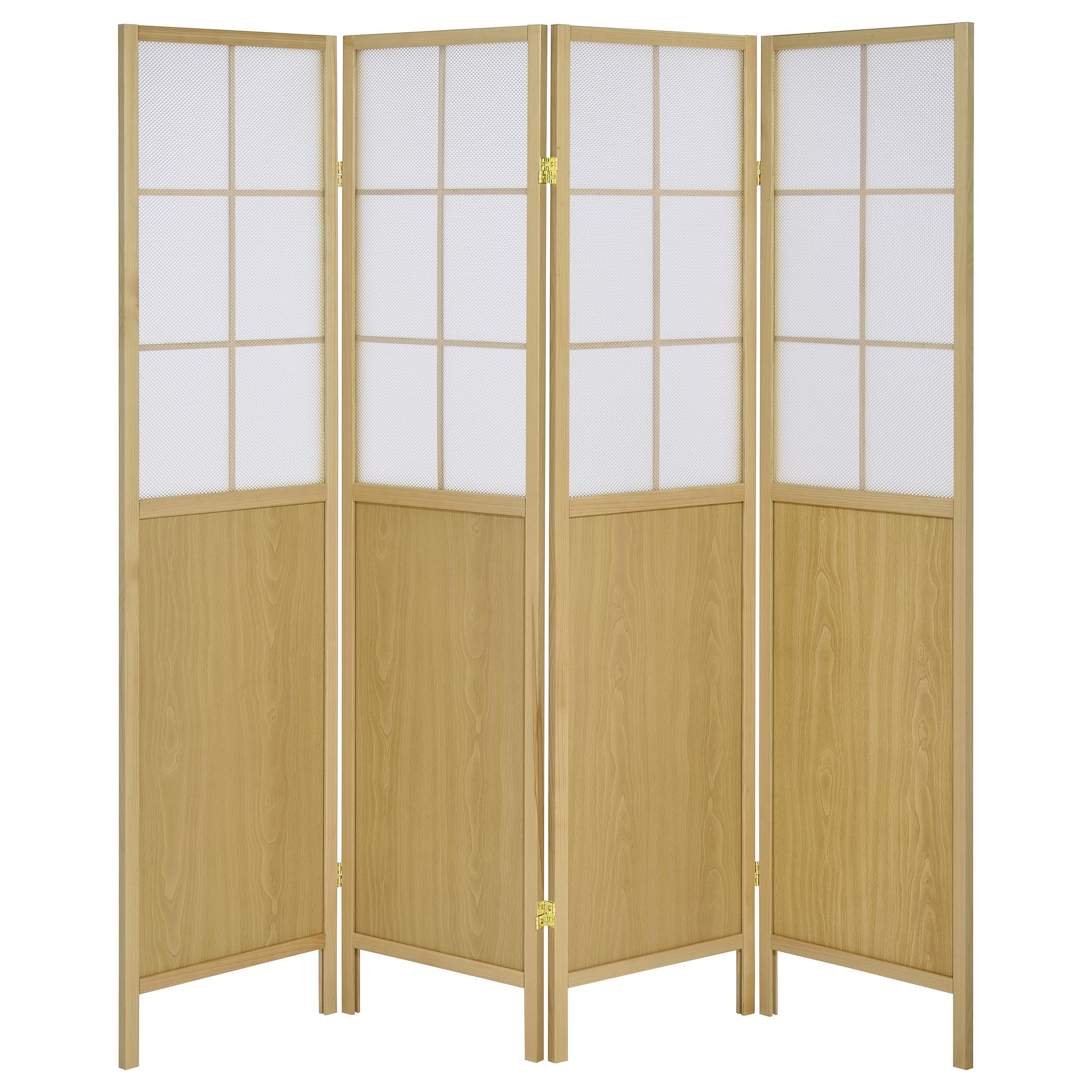 Edwards 4-Panel Room Divider Folding Shoji Screen Natural — view 5