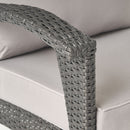 Honolulu - Modern Chat Set of 5 With Wicker - Gray / Silver