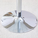 Modern Minimalist Circular Glass Dining Table With Electroplated Metal Legs 35" Diameter - Transparent