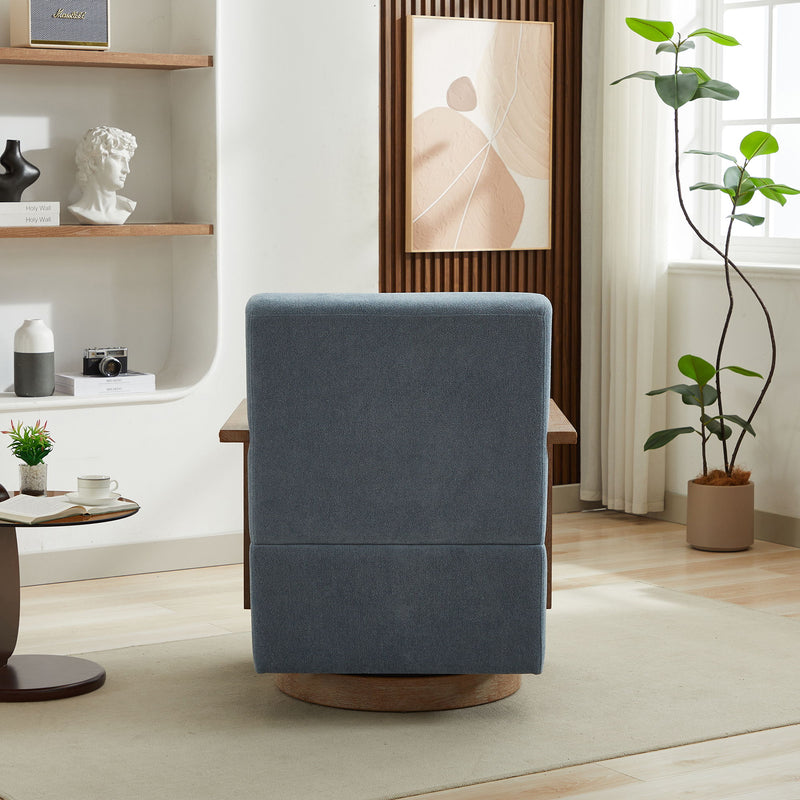 Swivel Modern Upholstered Accent Chair With Armrests