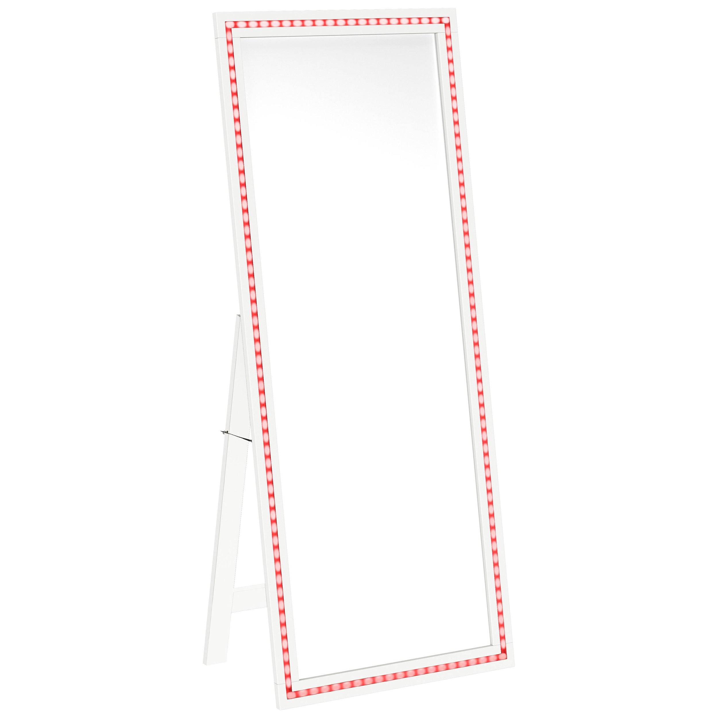 Windrose 28 x 67 Inch Tempered LED Standing Mirror White — view 6