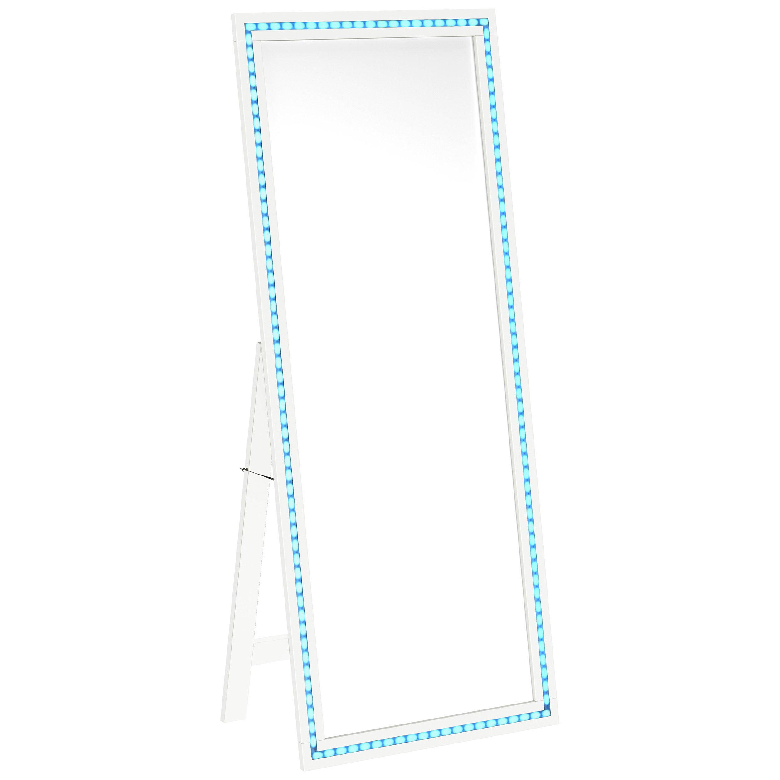 Windrose 28 x 67 Inch Tempered LED Standing Mirror White — view 10