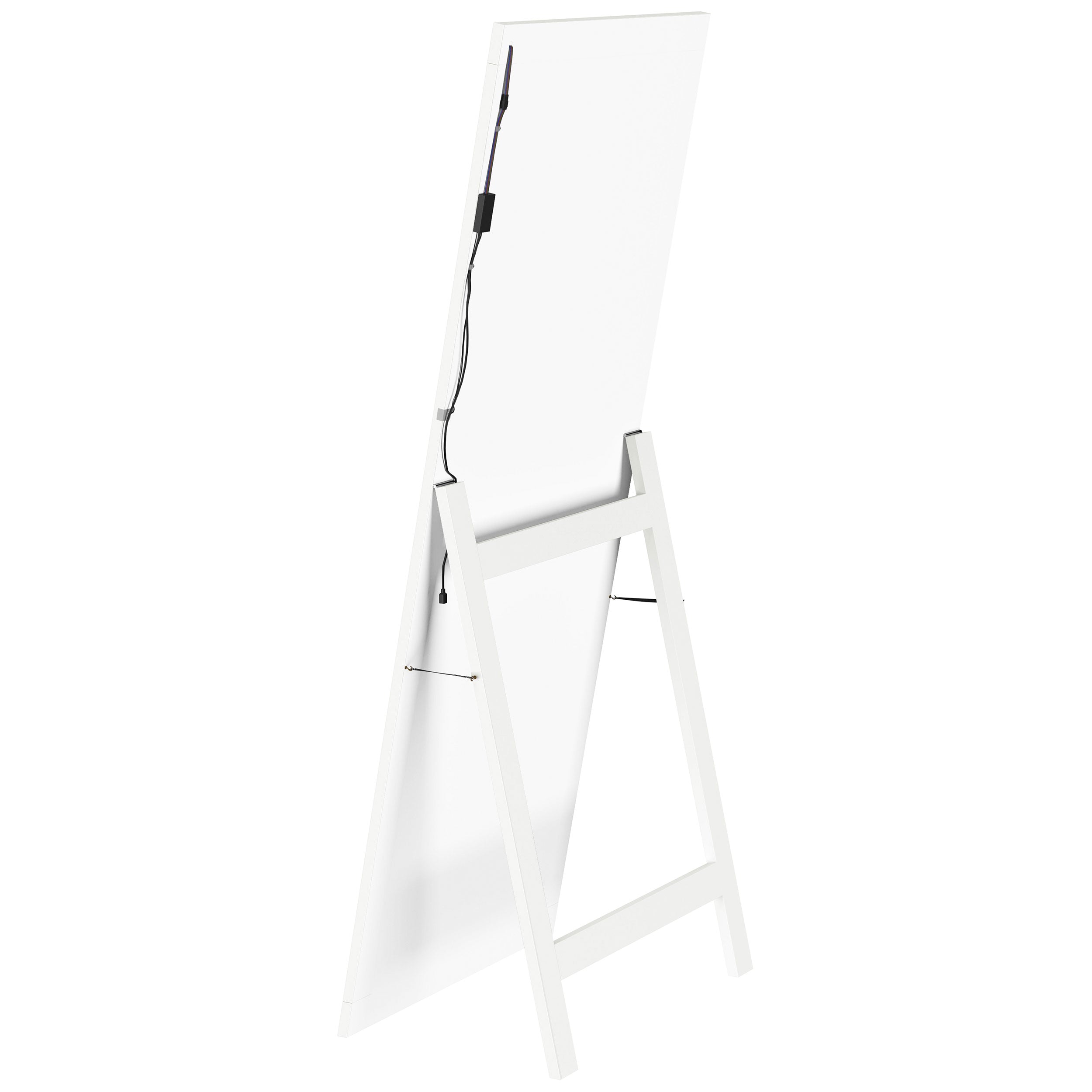 Windrose 28 x 67 Inch Tempered LED Standing Mirror White — view 15