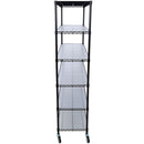 6 Tier 6000Lbs Capacity Nsf Metal Shelf Wire Shelving Unit, Heavy Duty Adjustable Storage Rack With Wheels & Shelf Liners For Commercial Grade Utility Steel Storage Rack