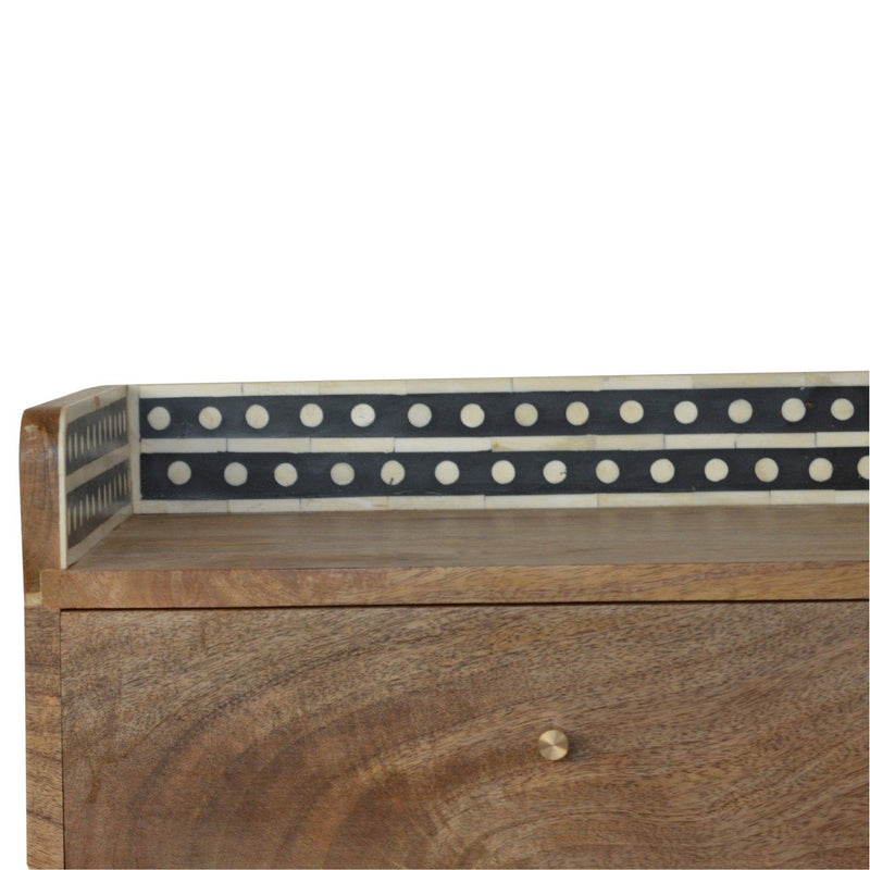 Inlay - Bone Gallery Back Nightstand - Brown