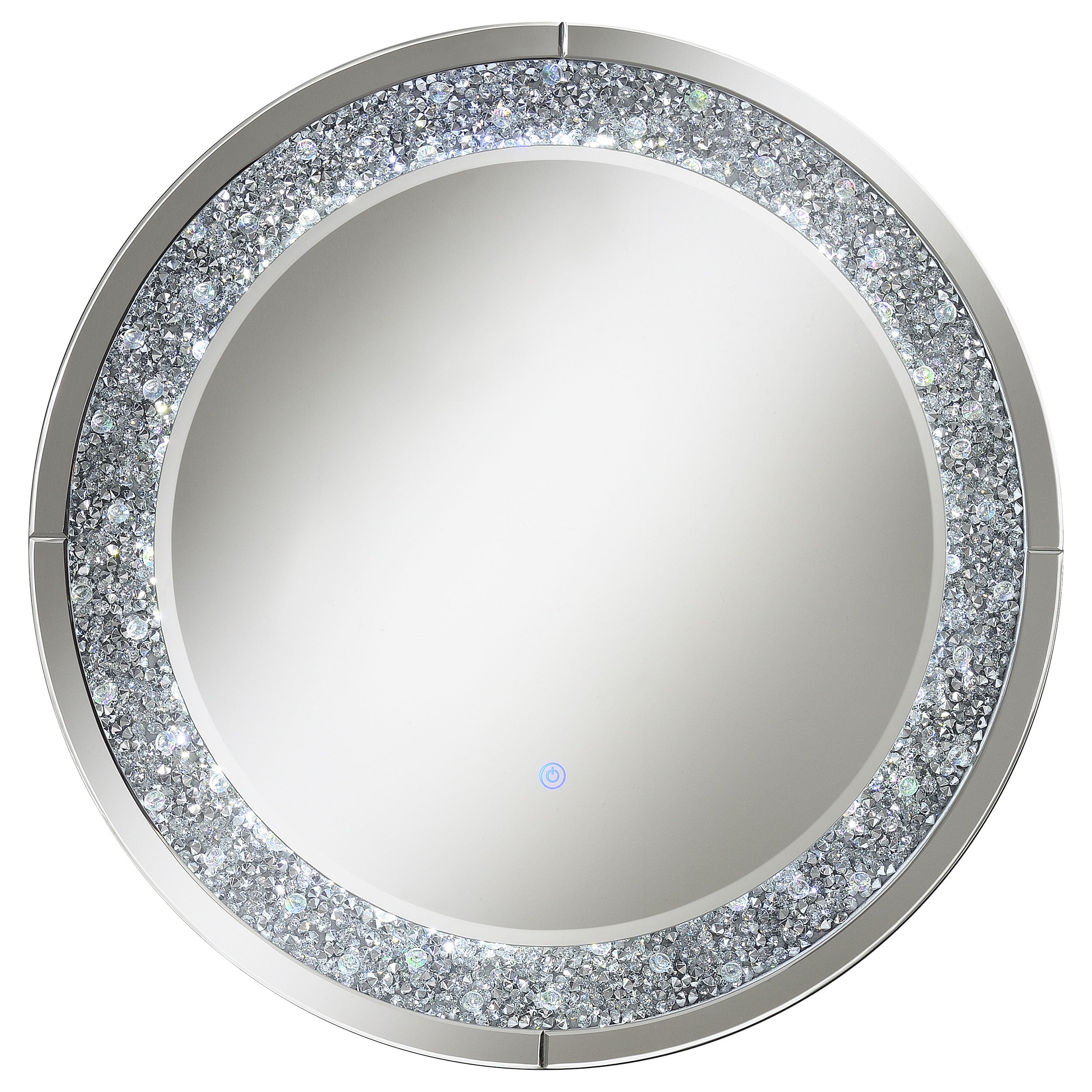 Lixue 32 x 32 Inch Round Wall Mirror LED Lighting Silver — view 1