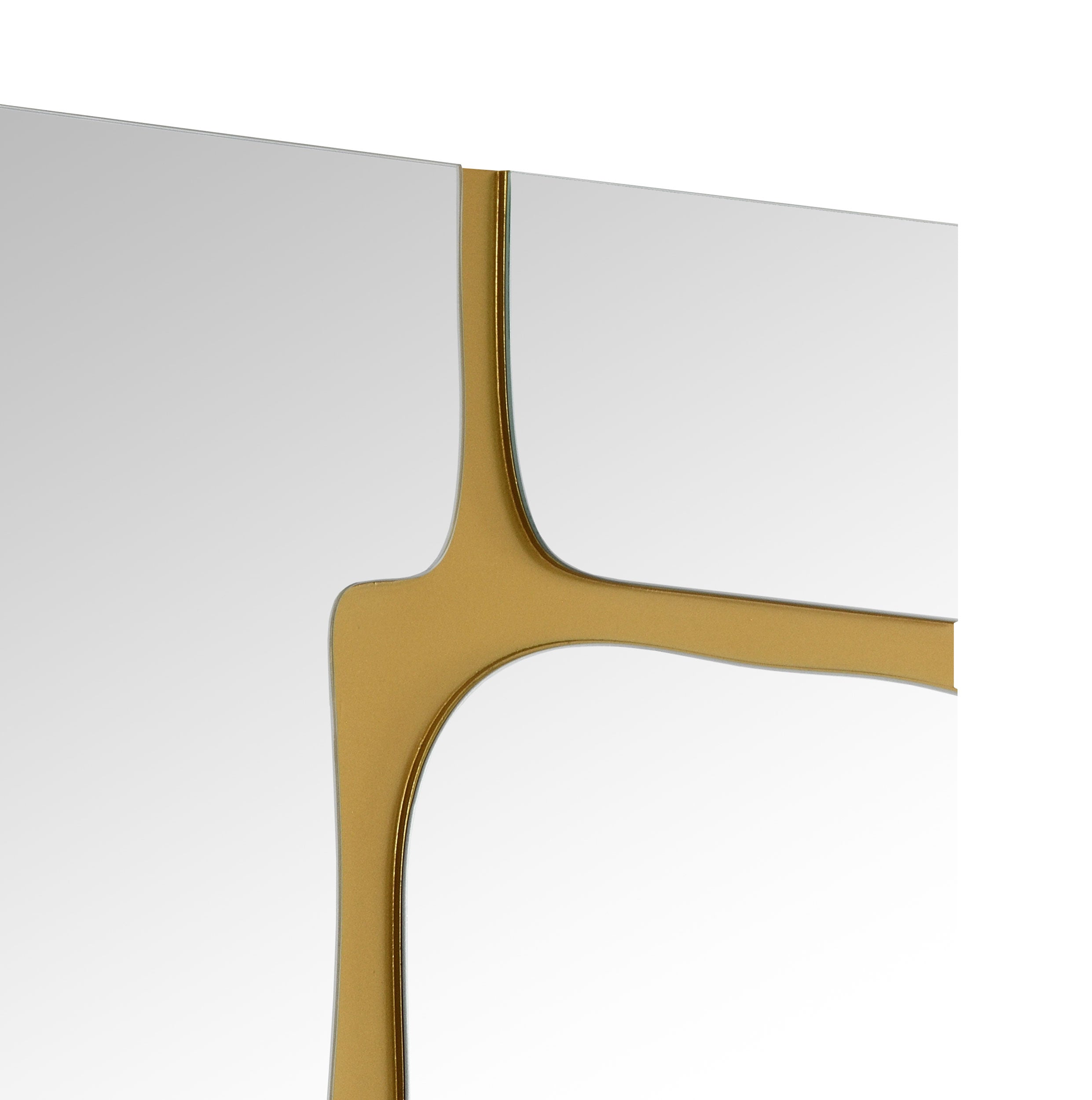 Kimberly 32 x 47 Inch Kintsugi Style Wall Mirror Gold — view 5