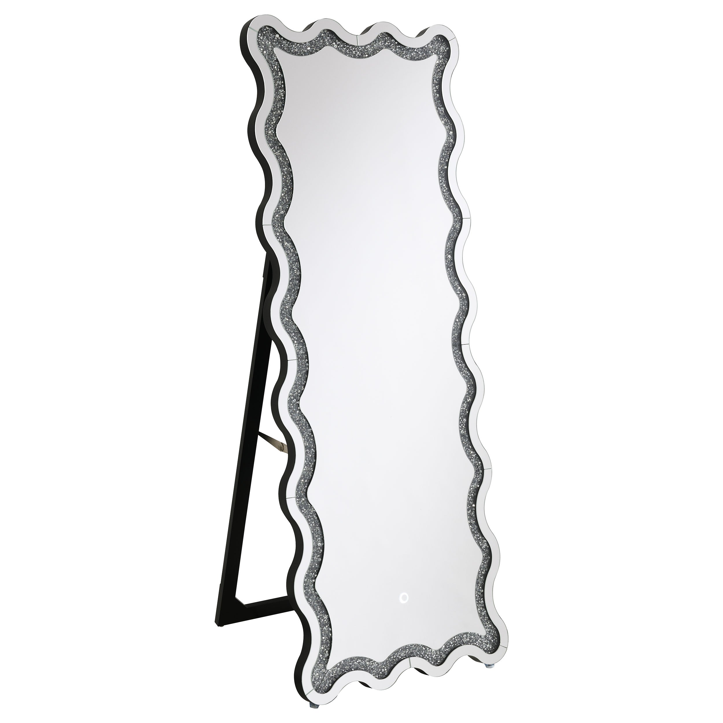 Brixey 24 x 63 Inch LED Lighting Standing Floor Mirror Black — view 1