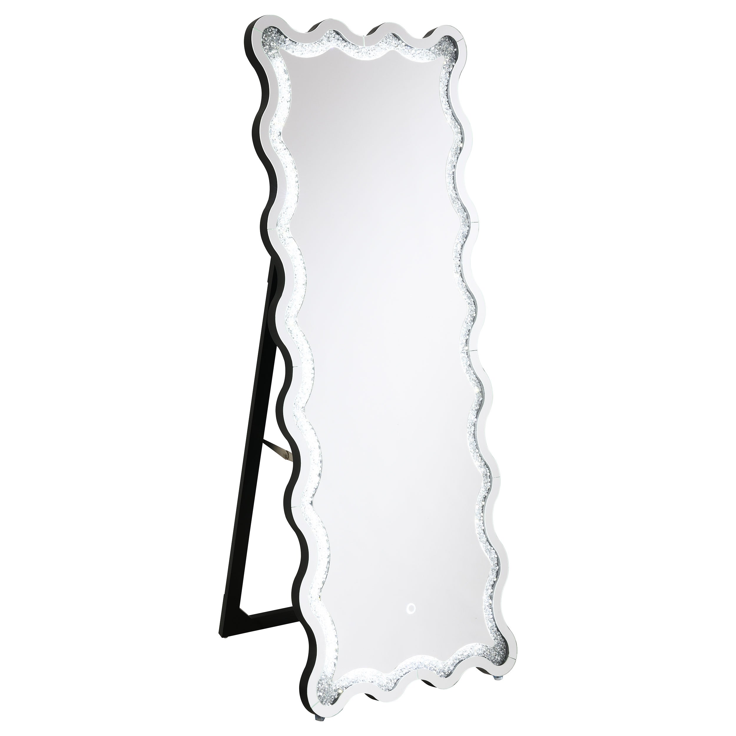 Brixey 24 x 63 Inch LED Lighting Standing Floor Mirror Black — view 5