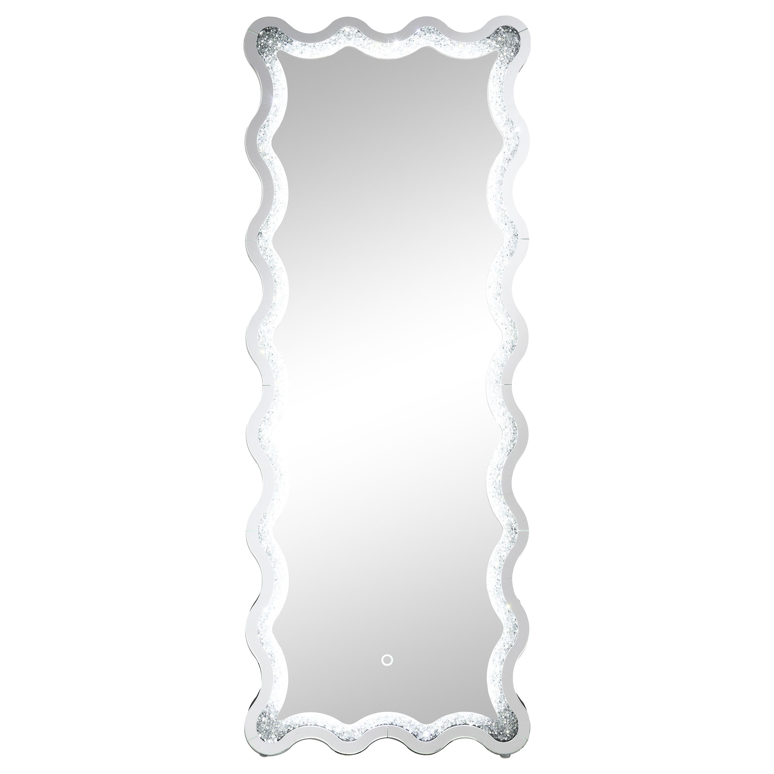 Brixey 24 x 63 Inch LED Lighting Standing Floor Mirror Black — view 10