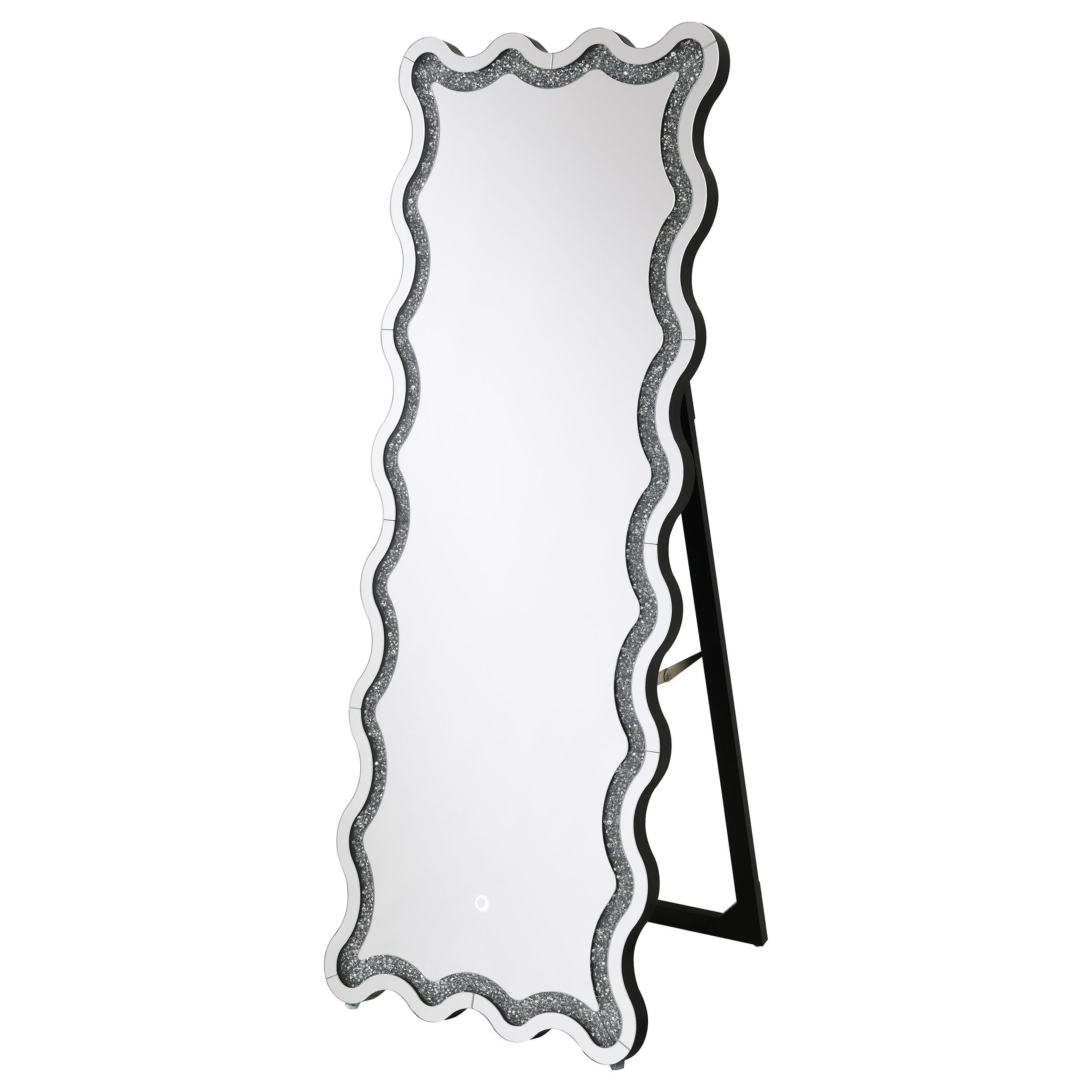 Brixey 24 x 63 Inch LED Lighting Standing Floor Mirror Black — view 11