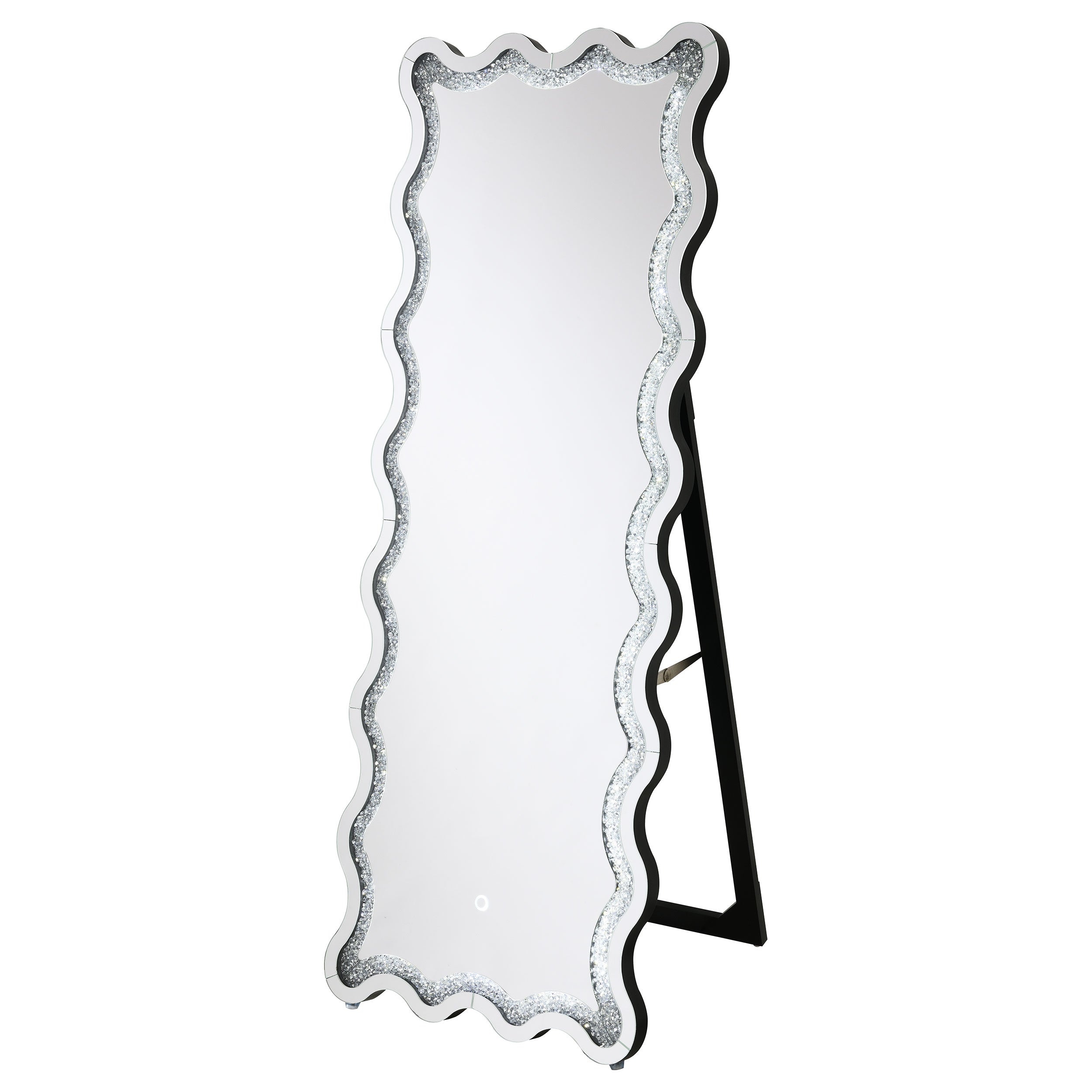 Brixey 24 x 63 Inch LED Lighting Standing Floor Mirror Black — view 12